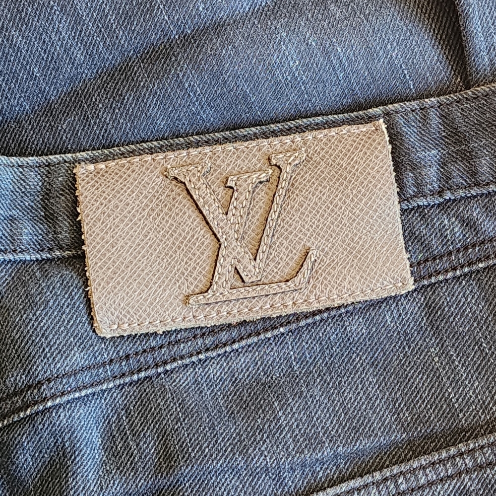 Louis Vuitton Denim Wide Leg Low Rise Jean Pants Sz. 44